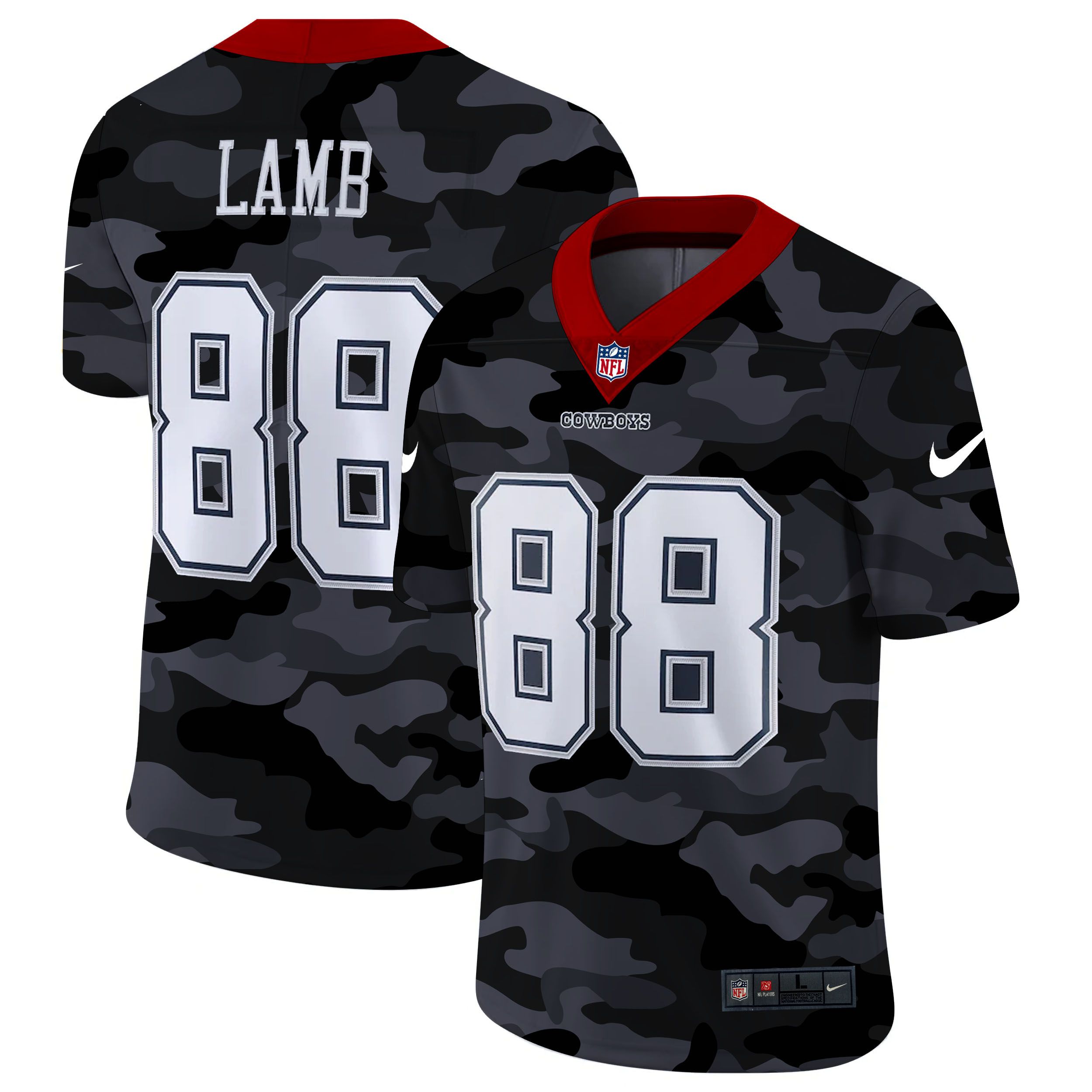 Men Dallas cowboys #88 Lamb 2020 Nike Camo Salute to Service Limited NFL Jerseys->dallas cowboys->NFL Jersey